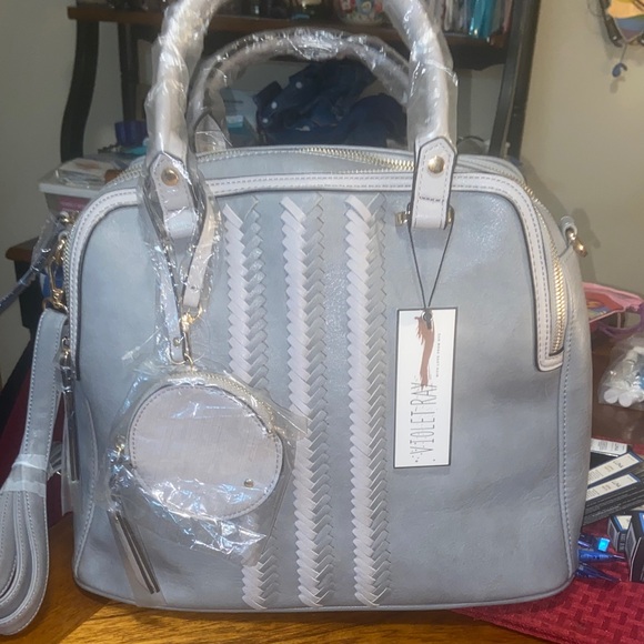Violet Ray Handbags - VIOLET RAY Gray Tote Bag
